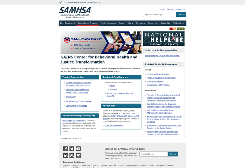 SAMHSA screenshot of resource
